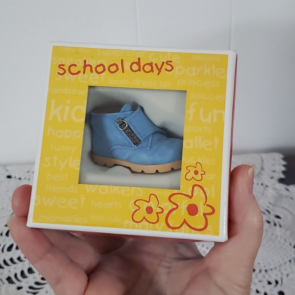 Vintage 2003 'Just the Right Shoe' Collectible Miniature "School Days" by Raine